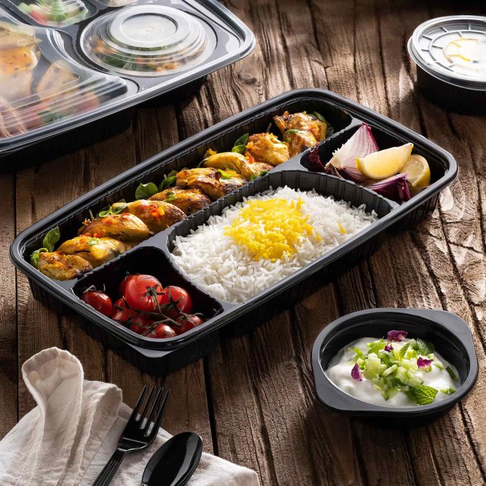 ظرف یکبار مصرف چهار خانه کد 8004 مهر پارسا